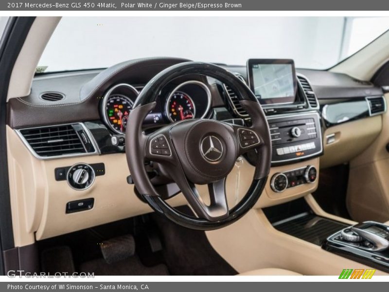 Polar White / Ginger Beige/Espresso Brown 2017 Mercedes-Benz GLS 450 4Matic