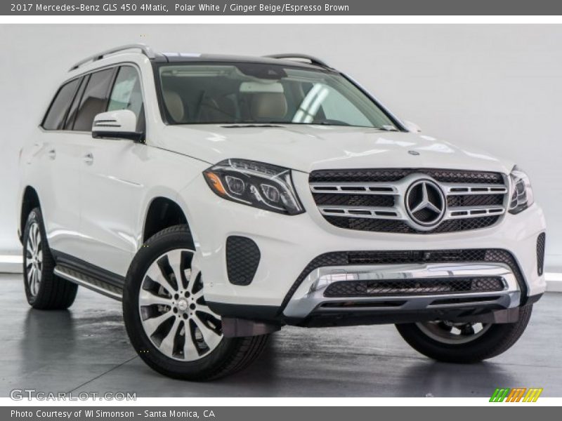 Polar White / Ginger Beige/Espresso Brown 2017 Mercedes-Benz GLS 450 4Matic