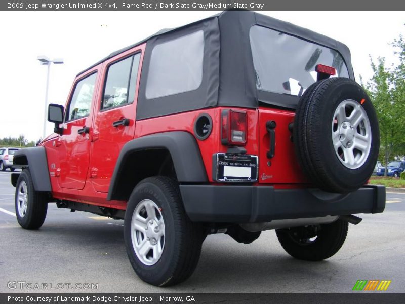 Flame Red / Dark Slate Gray/Medium Slate Gray 2009 Jeep Wrangler Unlimited X 4x4