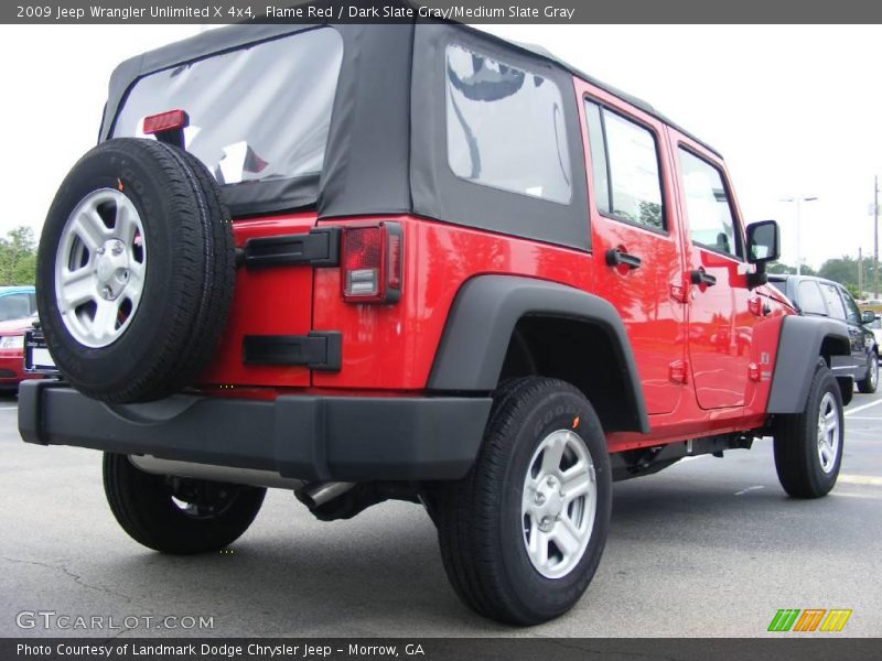 Flame Red / Dark Slate Gray/Medium Slate Gray 2009 Jeep Wrangler Unlimited X 4x4