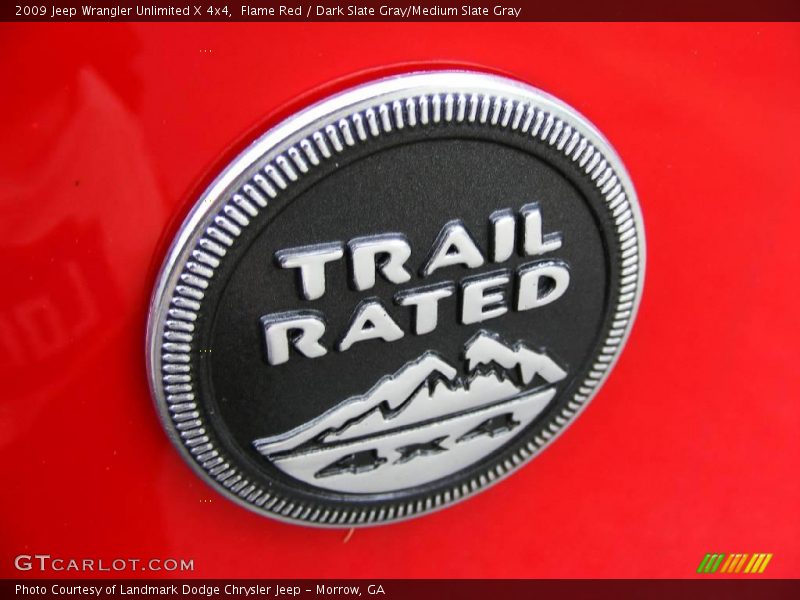 Flame Red / Dark Slate Gray/Medium Slate Gray 2009 Jeep Wrangler Unlimited X 4x4