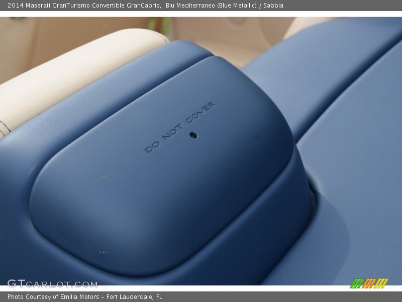 Blu Mediterraneo (Blue Metallic) / Sabbia 2014 Maserati GranTurismo Convertible GranCabrio