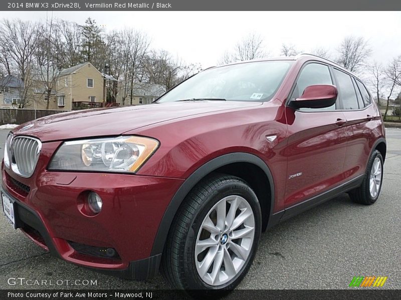 Vermilion Red Metallic / Black 2014 BMW X3 xDrive28i