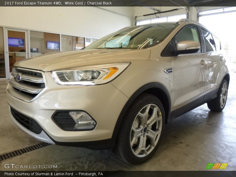 White Gold / Charcoal Black 2017 Ford Escape Titanium 4WD