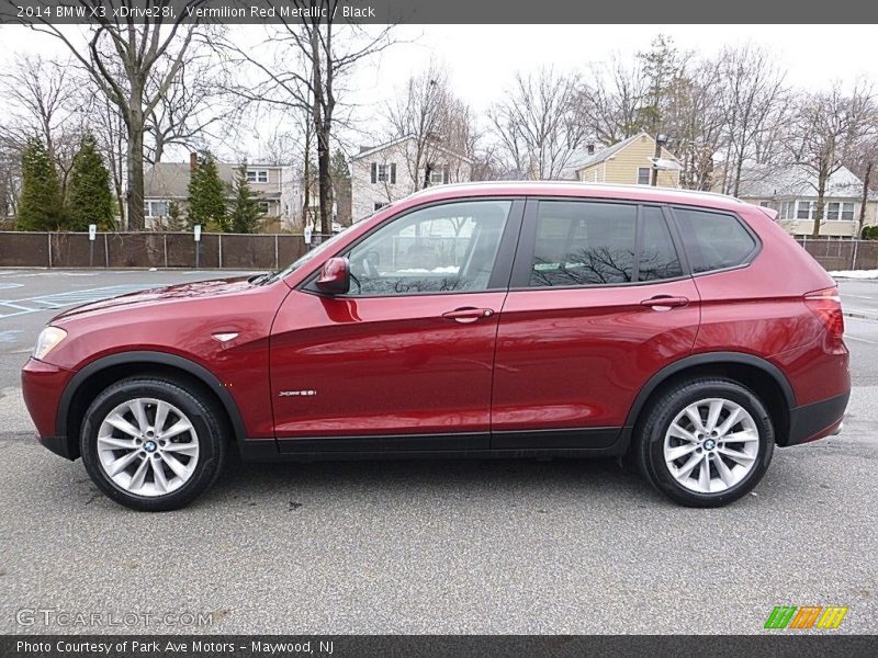 Vermilion Red Metallic / Black 2014 BMW X3 xDrive28i