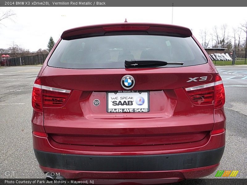 Vermilion Red Metallic / Black 2014 BMW X3 xDrive28i