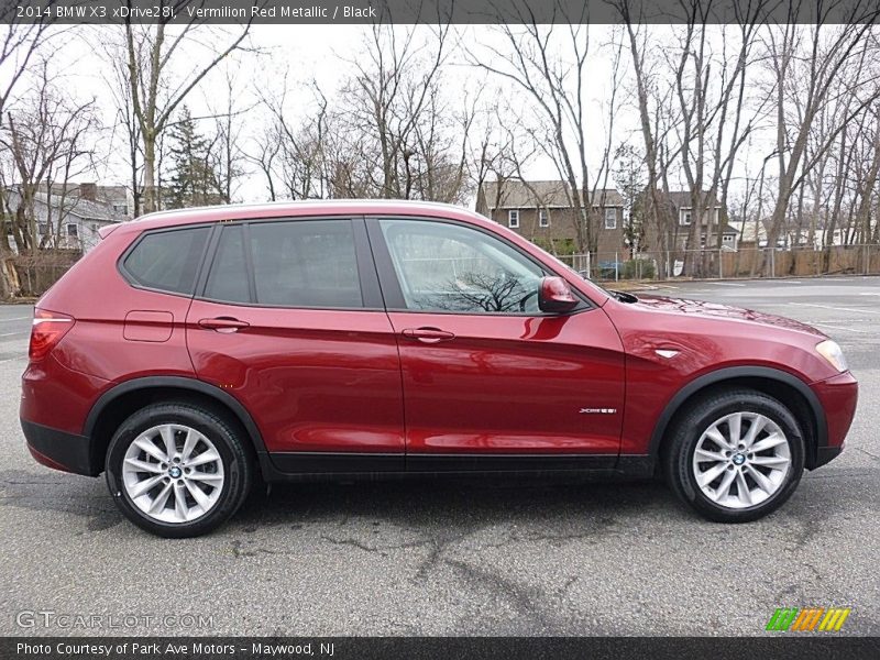 Vermilion Red Metallic / Black 2014 BMW X3 xDrive28i