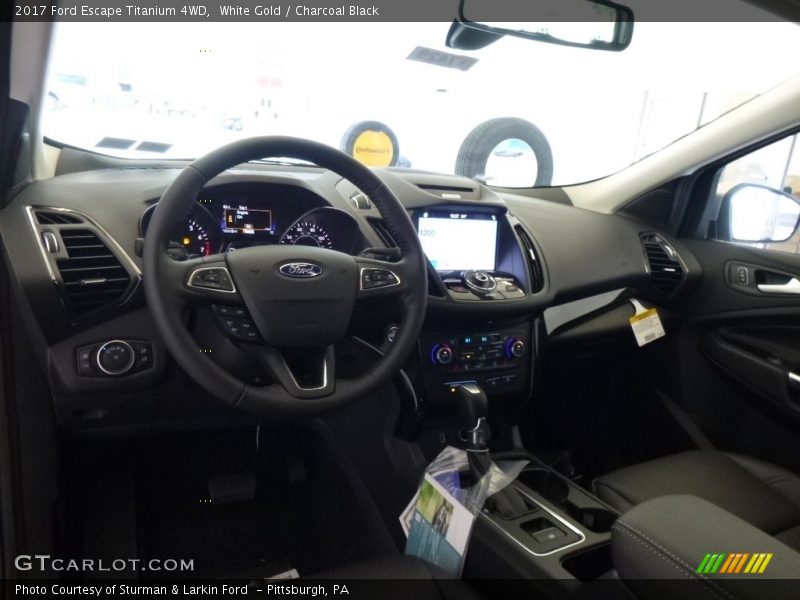 White Gold / Charcoal Black 2017 Ford Escape Titanium 4WD