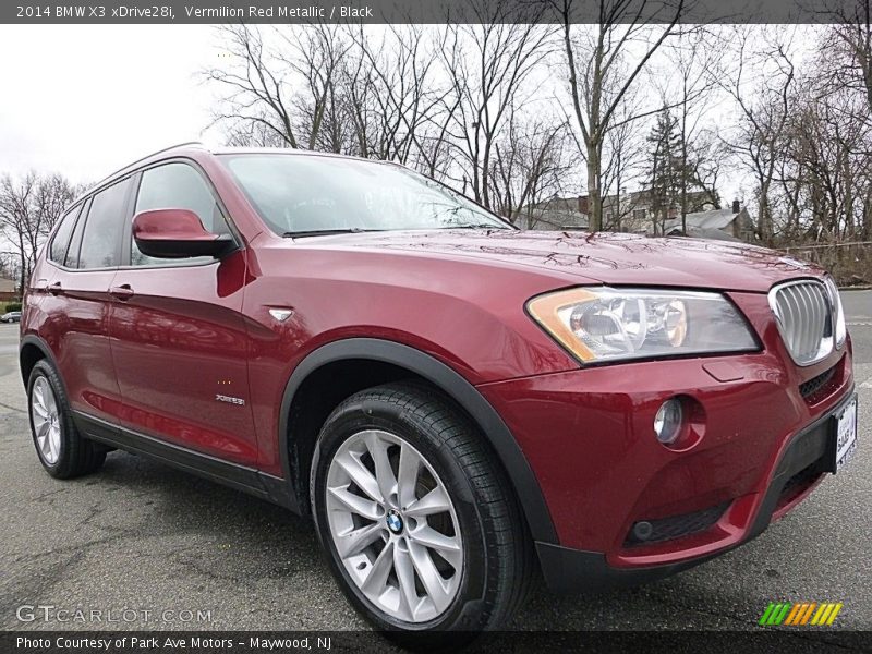Vermilion Red Metallic / Black 2014 BMW X3 xDrive28i