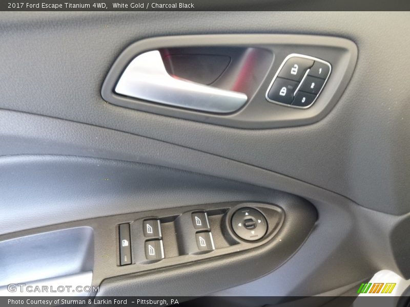 White Gold / Charcoal Black 2017 Ford Escape Titanium 4WD