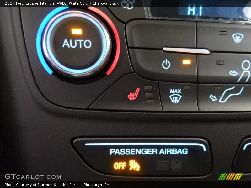 White Gold / Charcoal Black 2017 Ford Escape Titanium 4WD
