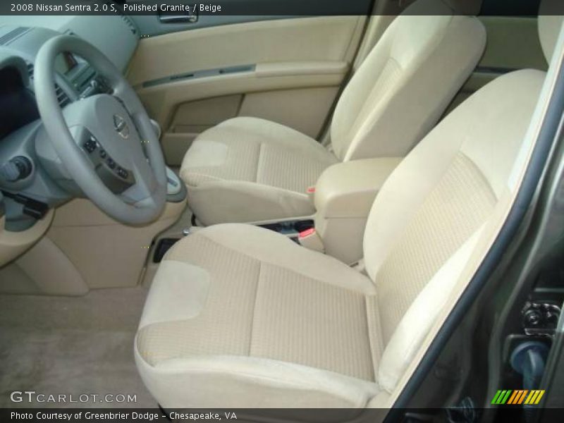 Polished Granite / Beige 2008 Nissan Sentra 2.0 S