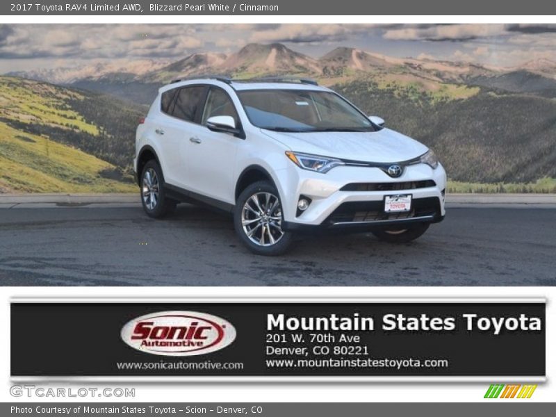 Blizzard Pearl White / Cinnamon 2017 Toyota RAV4 Limited AWD