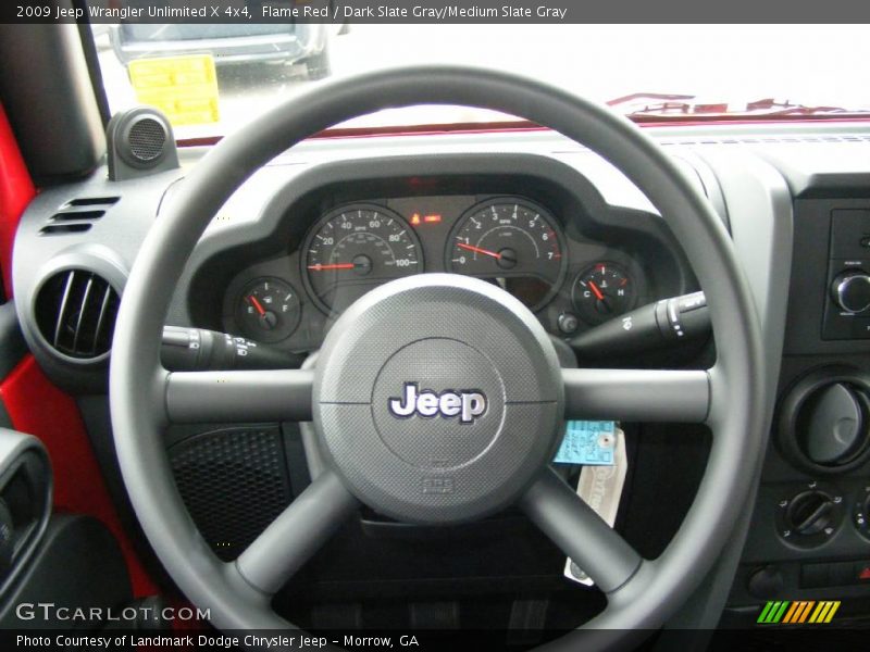 Flame Red / Dark Slate Gray/Medium Slate Gray 2009 Jeep Wrangler Unlimited X 4x4