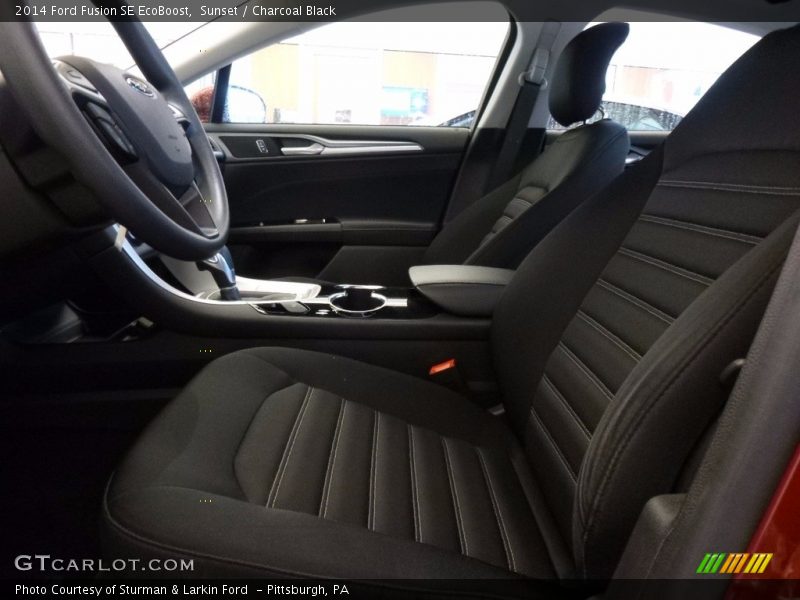 Sunset / Charcoal Black 2014 Ford Fusion SE EcoBoost