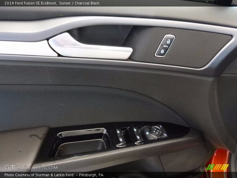Sunset / Charcoal Black 2014 Ford Fusion SE EcoBoost
