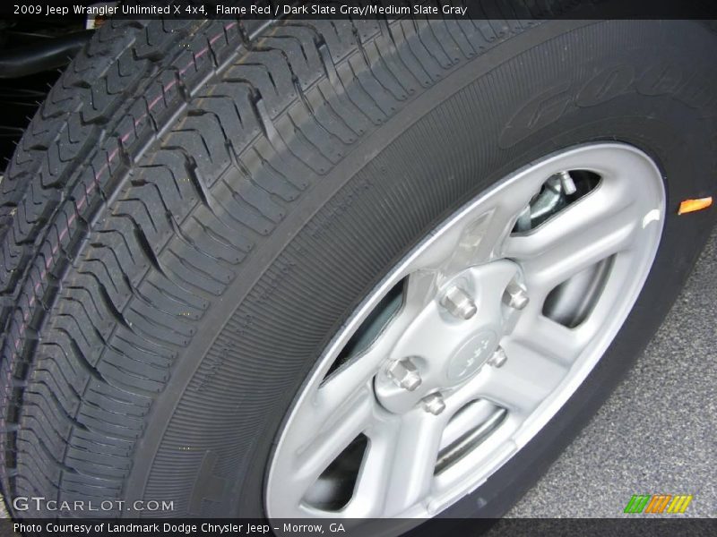 Flame Red / Dark Slate Gray/Medium Slate Gray 2009 Jeep Wrangler Unlimited X 4x4