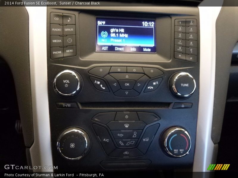 Sunset / Charcoal Black 2014 Ford Fusion SE EcoBoost