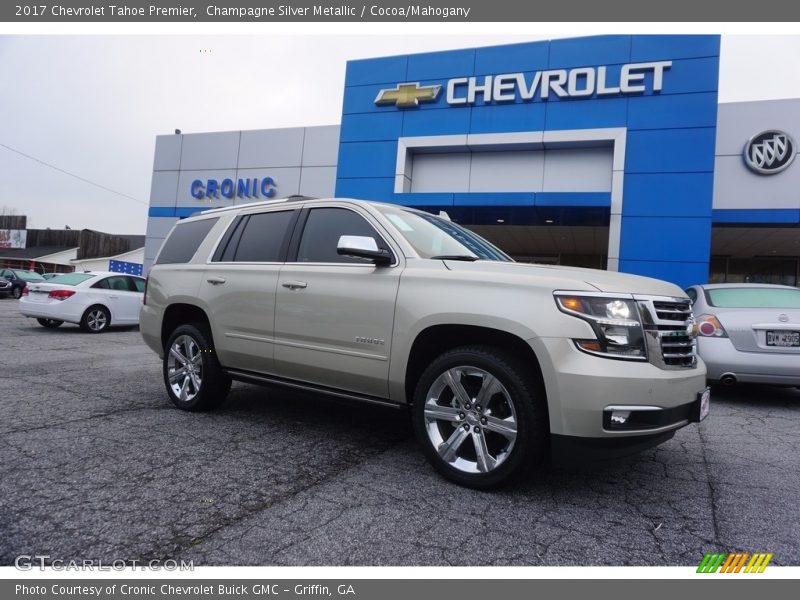 Champagne Silver Metallic / Cocoa/Mahogany 2017 Chevrolet Tahoe Premier