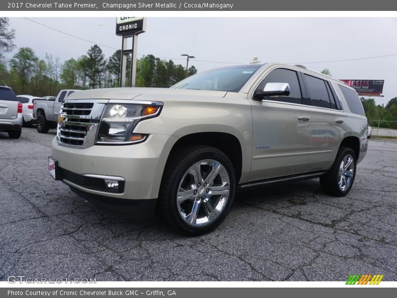 Champagne Silver Metallic / Cocoa/Mahogany 2017 Chevrolet Tahoe Premier