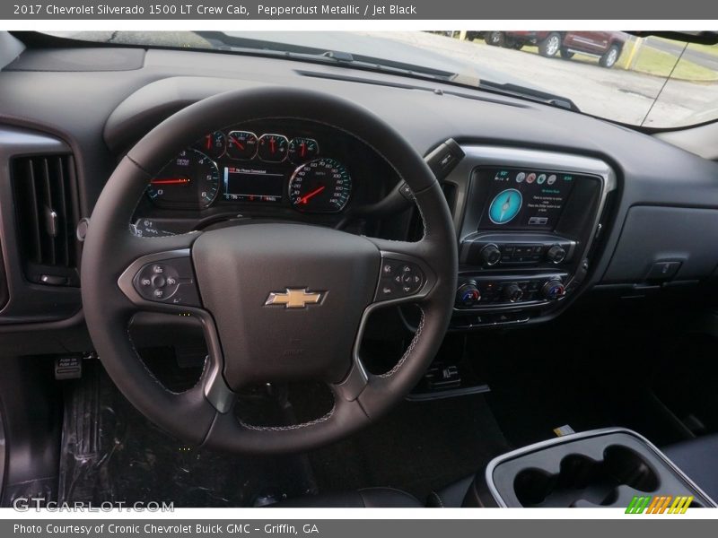 Pepperdust Metallic / Jet Black 2017 Chevrolet Silverado 1500 LT Crew Cab