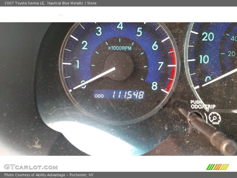 Nautical Blue Metallic / Stone 2007 Toyota Sienna LE