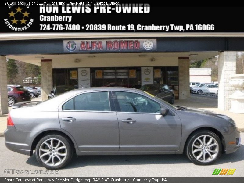 Sterling Grey Metallic / Charcoal Black 2010 Ford Fusion SEL V6