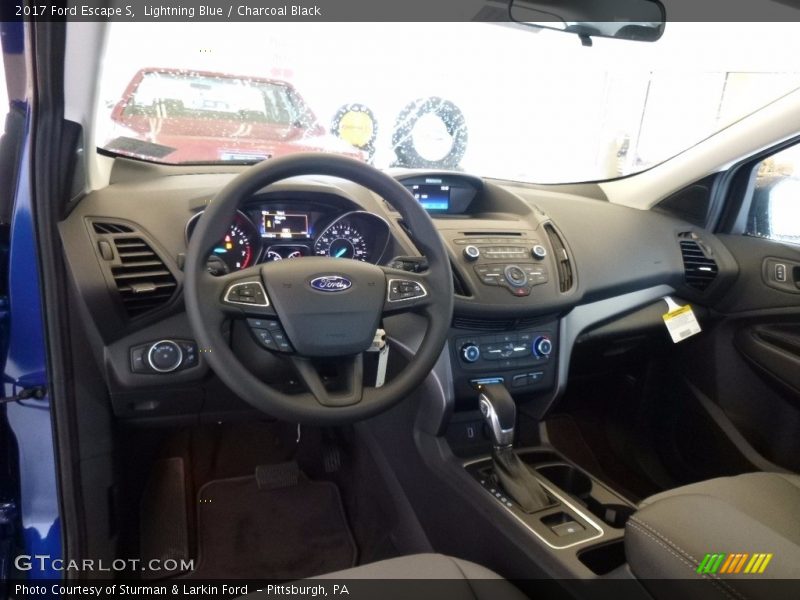 Lightning Blue / Charcoal Black 2017 Ford Escape S