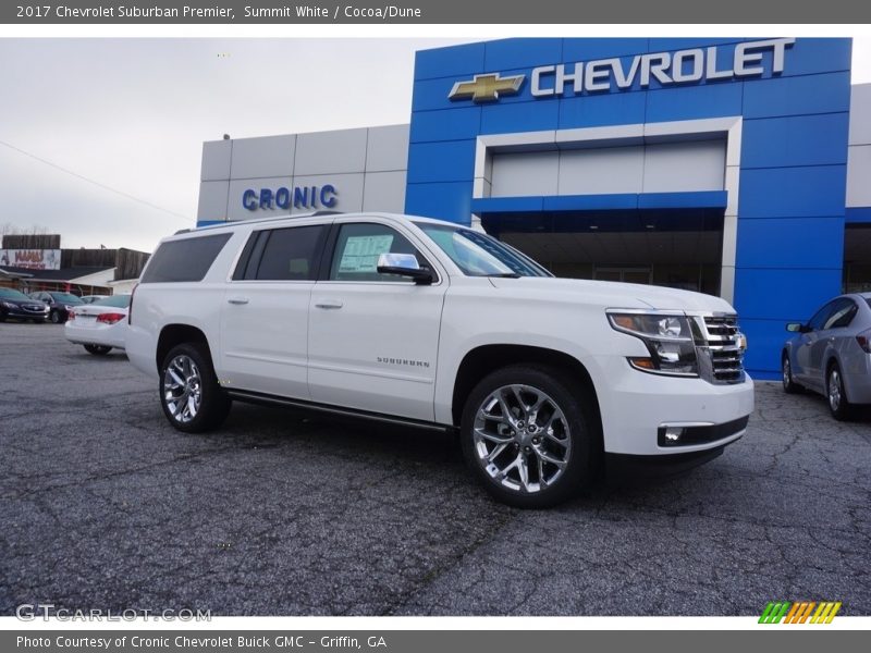Summit White / Cocoa/Dune 2017 Chevrolet Suburban Premier