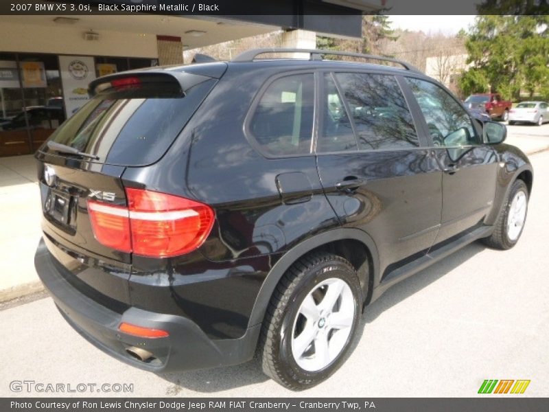 Black Sapphire Metallic / Black 2007 BMW X5 3.0si