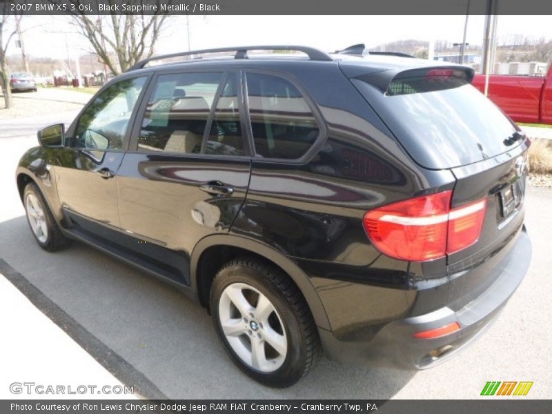 Black Sapphire Metallic / Black 2007 BMW X5 3.0si