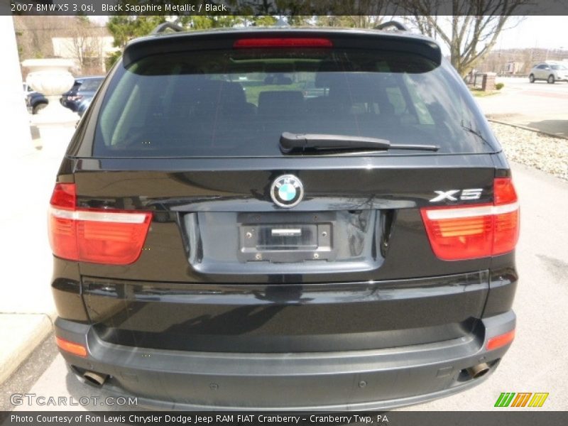 Black Sapphire Metallic / Black 2007 BMW X5 3.0si