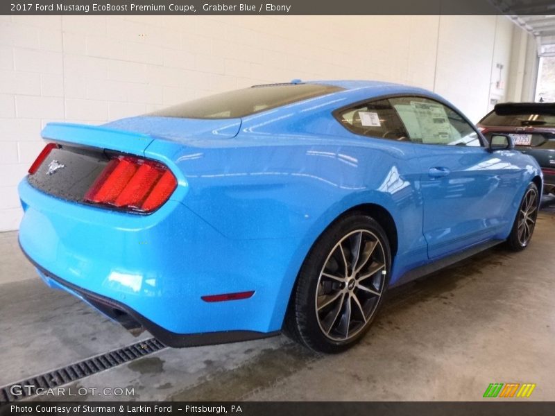 Grabber Blue / Ebony 2017 Ford Mustang EcoBoost Premium Coupe
