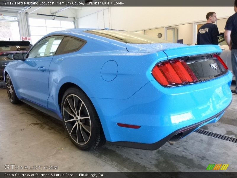 Grabber Blue / Ebony 2017 Ford Mustang EcoBoost Premium Coupe