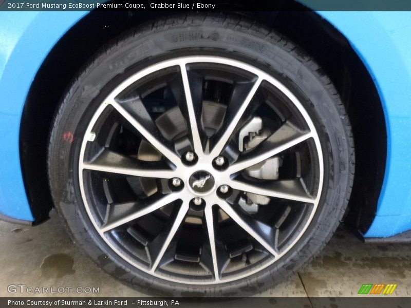 Grabber Blue / Ebony 2017 Ford Mustang EcoBoost Premium Coupe
