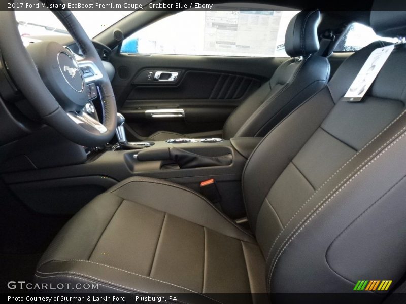 Grabber Blue / Ebony 2017 Ford Mustang EcoBoost Premium Coupe