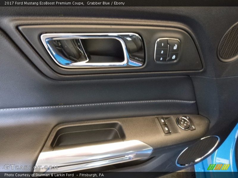 Grabber Blue / Ebony 2017 Ford Mustang EcoBoost Premium Coupe