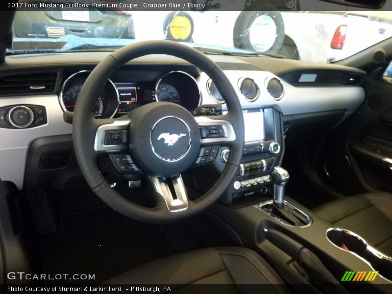 Grabber Blue / Ebony 2017 Ford Mustang EcoBoost Premium Coupe