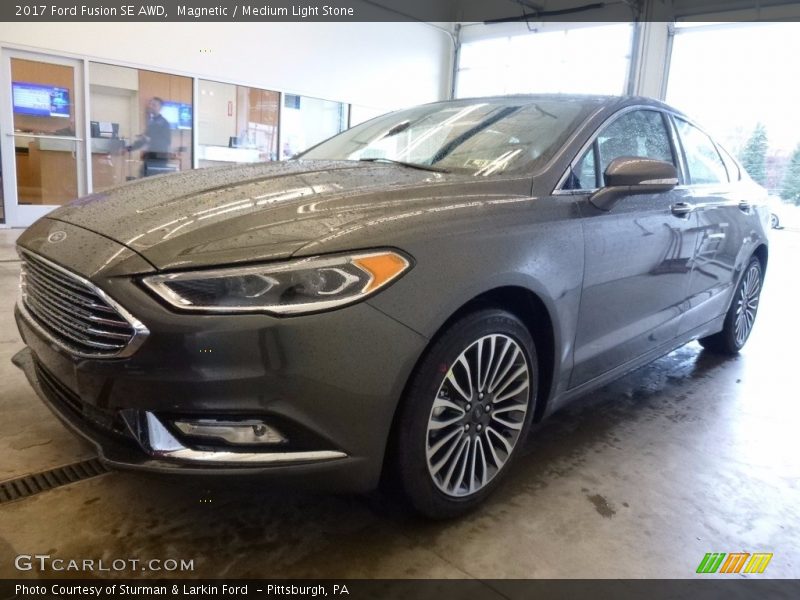 Magnetic / Medium Light Stone 2017 Ford Fusion SE AWD