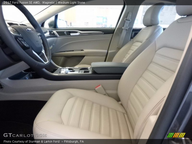  2017 Fusion SE AWD Medium Light Stone Interior