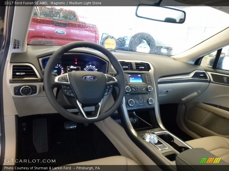 Magnetic / Medium Light Stone 2017 Ford Fusion SE AWD