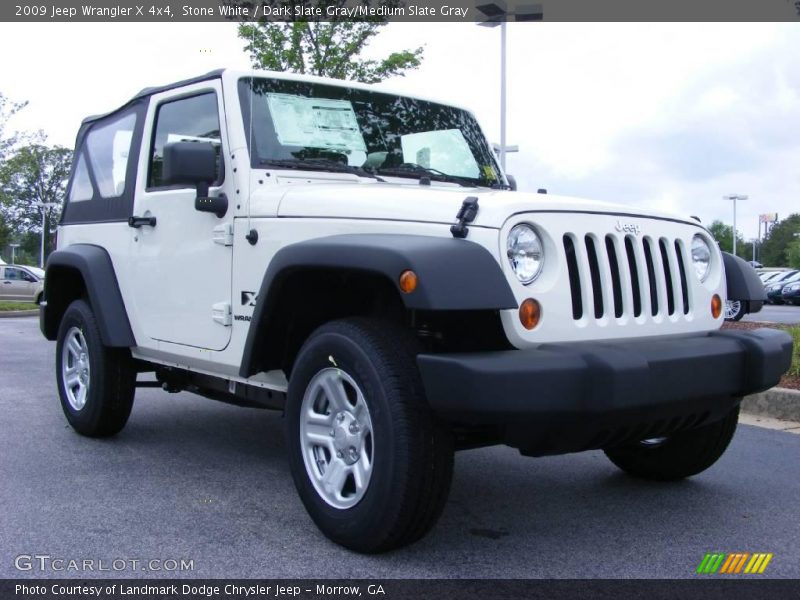 Stone White / Dark Slate Gray/Medium Slate Gray 2009 Jeep Wrangler X 4x4