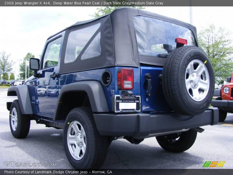 Deep Water Blue Pearl Coat / Dark Slate Gray/Medium Slate Gray 2009 Jeep Wrangler X 4x4