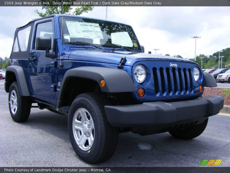Deep Water Blue Pearl Coat / Dark Slate Gray/Medium Slate Gray 2009 Jeep Wrangler X 4x4