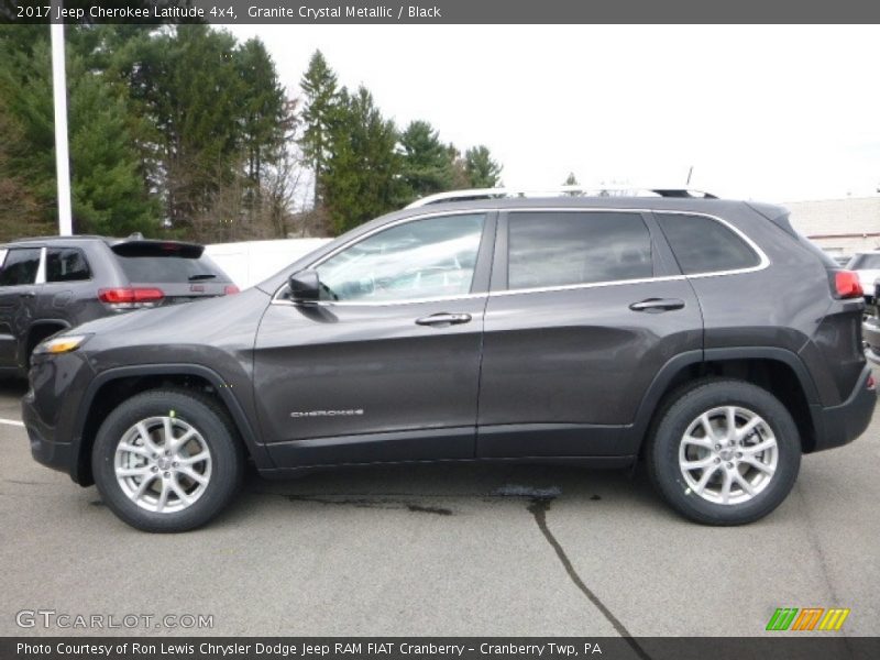 Granite Crystal Metallic / Black 2017 Jeep Cherokee Latitude 4x4