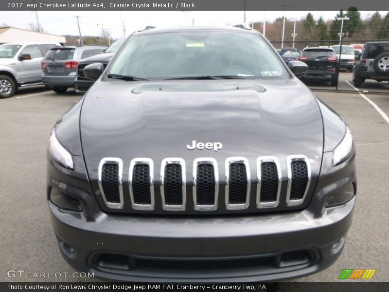 Granite Crystal Metallic / Black 2017 Jeep Cherokee Latitude 4x4
