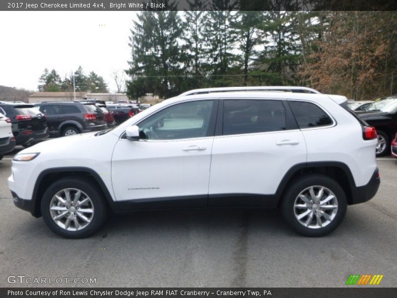 Bright White / Black 2017 Jeep Cherokee Limited 4x4