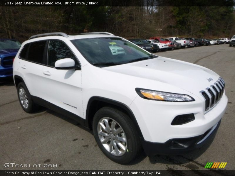 Bright White / Black 2017 Jeep Cherokee Limited 4x4