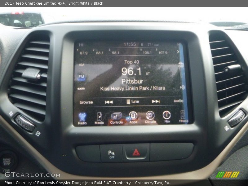 Bright White / Black 2017 Jeep Cherokee Limited 4x4