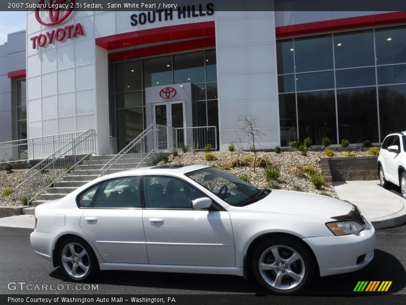 Satin White Pearl / Ivory 2007 Subaru Legacy 2.5i Sedan